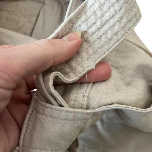 Kersh Khaki Belted Skirt Size M Cotton Tencel Stretch Pockets Casual Workwear - Picture 10 of 14